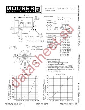 RV24A-10-15F-A1K datasheet  